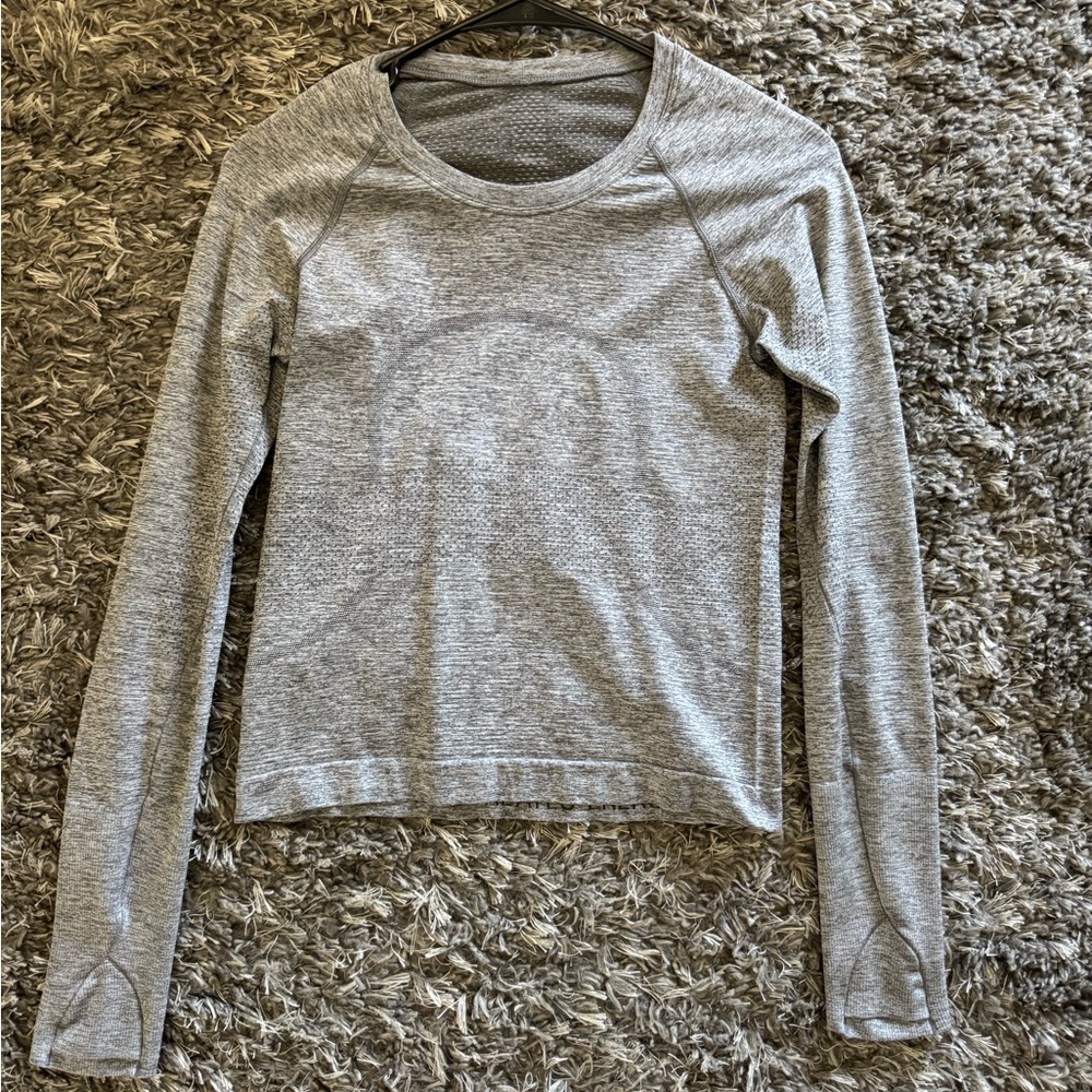 Gray Women's Long Sleeve Top